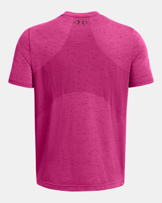 男士UA Vanish Seamless短袖T恤 in Pink image number 5